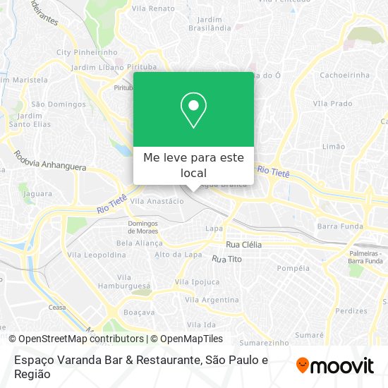 Espaço Varanda Bar & Restaurante mapa