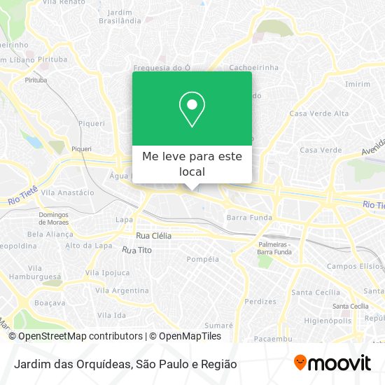Jardim das Orquídeas mapa
