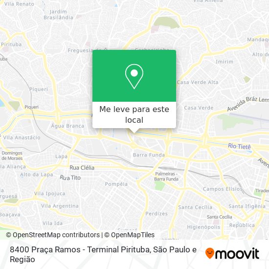 8400 Praça Ramos - Terminal Pirituba mapa