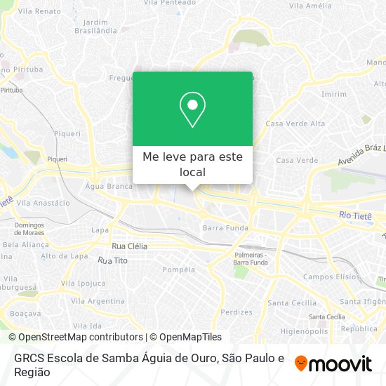 GRCS Escola de Samba Águia de Ouro mapa