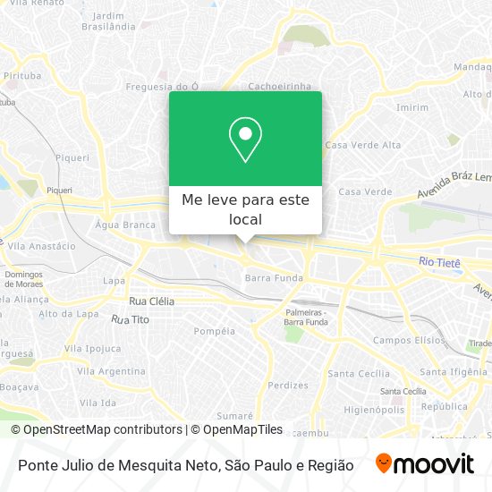 Ponte Julio de Mesquita Neto mapa