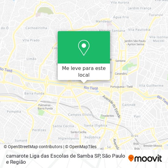 camarote Liga das Escolas de Samba SP mapa