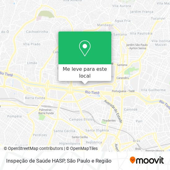 Inspeção de Saúde HASP mapa