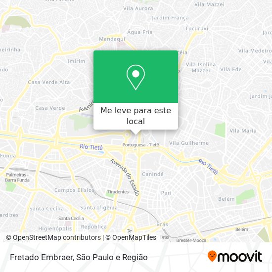 Fretado Embraer mapa