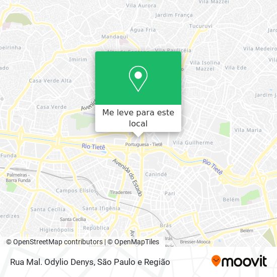 Rua Mal. Odylio Denys mapa