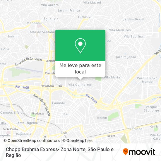 Chopp Brahma Express- Zona Norte mapa
