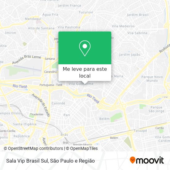 Sala Vip Brasil Sul mapa