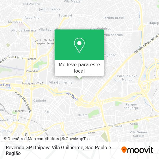 Revenda GP Itaipava Vila Guilherme mapa