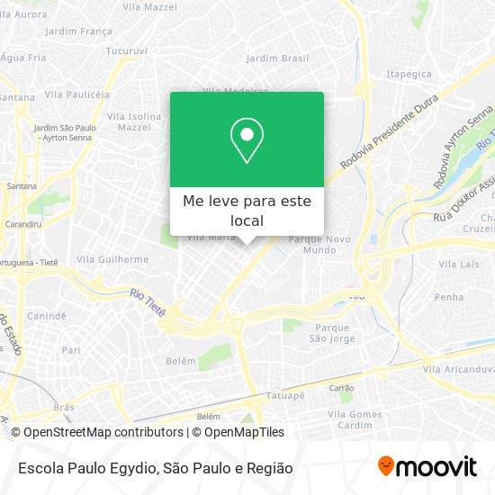 Escola Paulo Egydio mapa