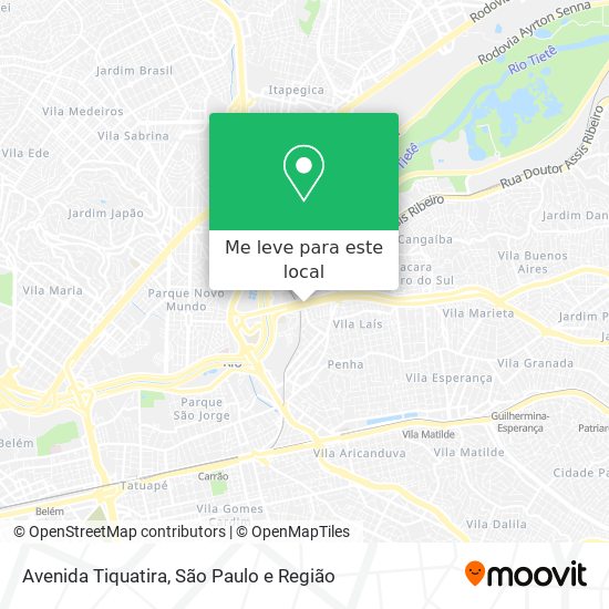 Avenida Tiquatira mapa