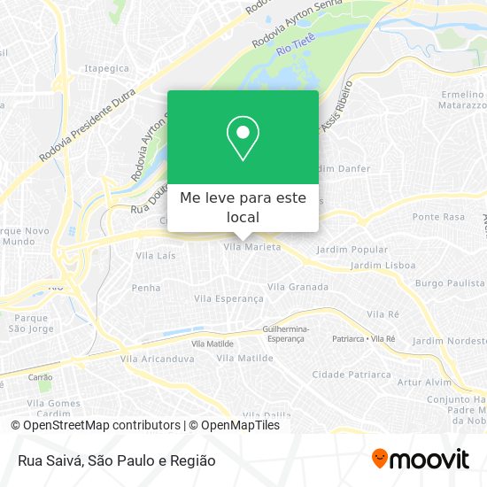 Rua Saivá mapa