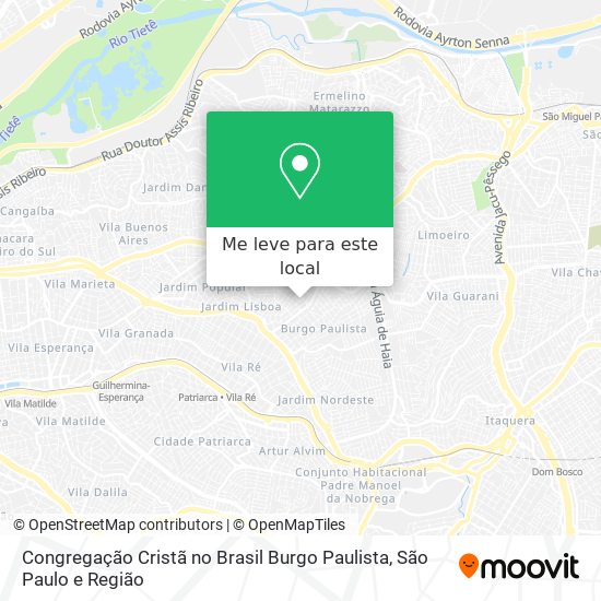 Congregação Cristã no Brasil Burgo Paulista mapa