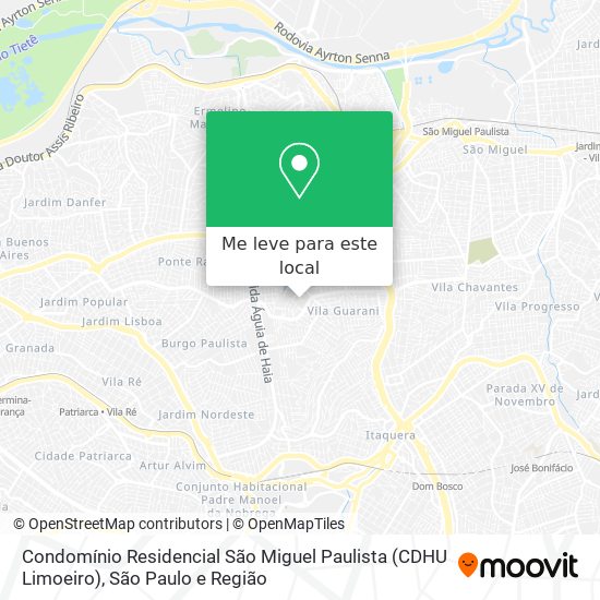 Condomínio Residencial São Miguel Paulista (CDHU Limoeiro) mapa