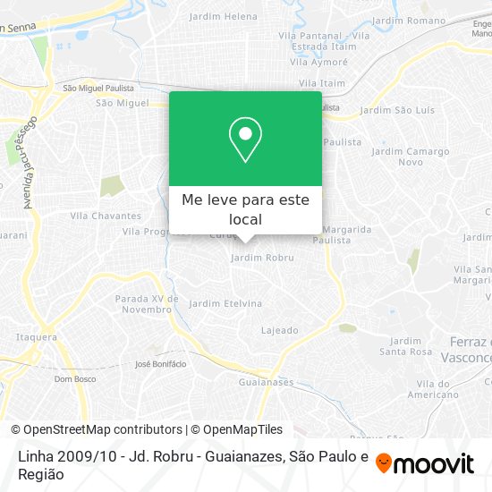 Linha 2009 / 10 - Jd. Robru - Guaianazes mapa