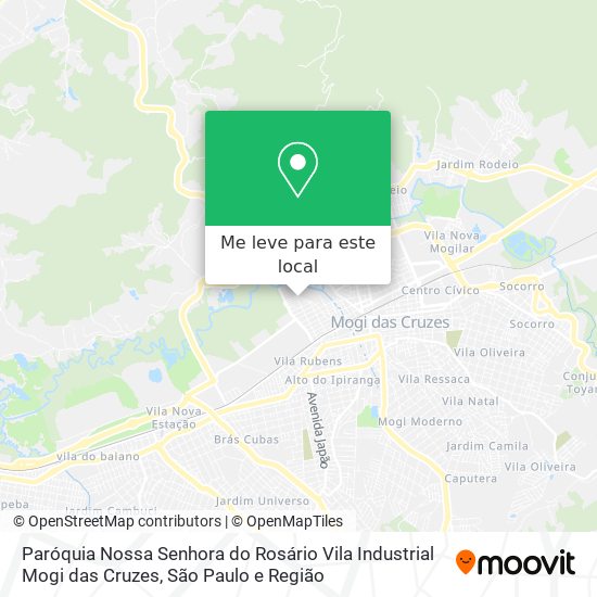 Paróquia Nossa Senhora do Rosário Vila Industrial Mogi das Cruzes mapa