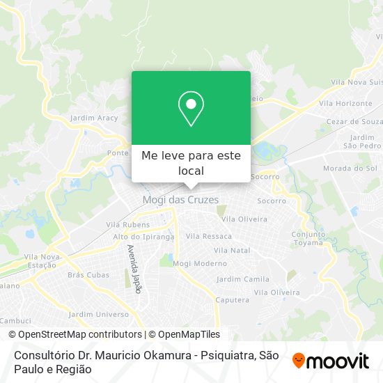 Consultório Dr. Mauricio Okamura - Psiquiatra mapa