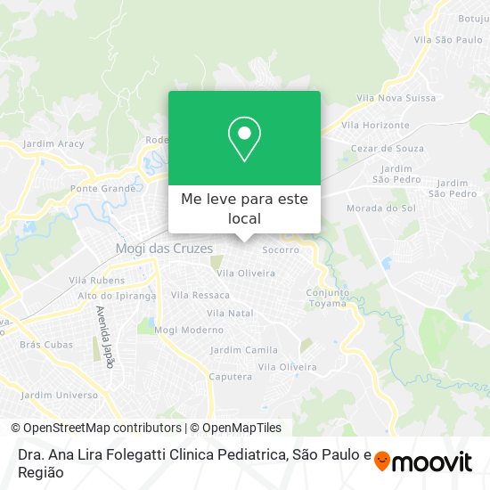 Dra. Ana Lira Folegatti Clinica Pediatrica mapa