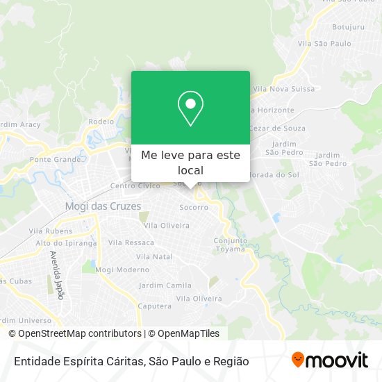 Entidade Espírita Cáritas mapa