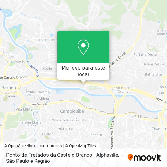 Ponto de Fretados da Castelo Branco - Alphaville mapa