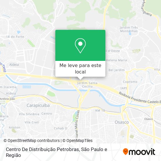 Centro De Distribuição Petrobras mapa