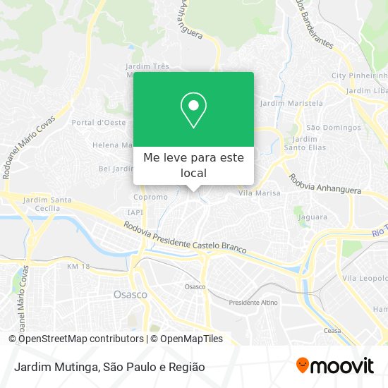 Jardim Mutinga mapa