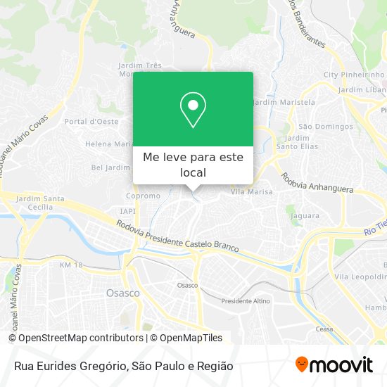 Rua Eurides Gregório mapa