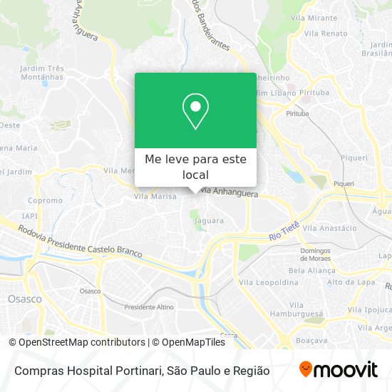 Compras Hospital Portinari mapa