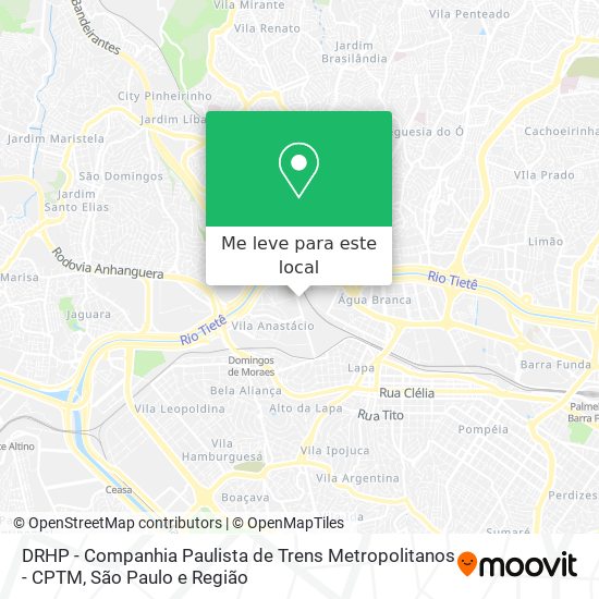 DRHP - Companhia Paulista de Trens Metropolitanos - CPTM mapa