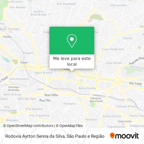 Rodovia Ayrton Senna da Silva mapa