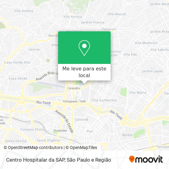 Centro Hospitalar da SAP mapa
