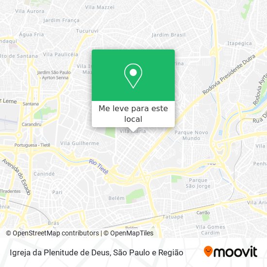 Igreja da Plenitude de Deus mapa
