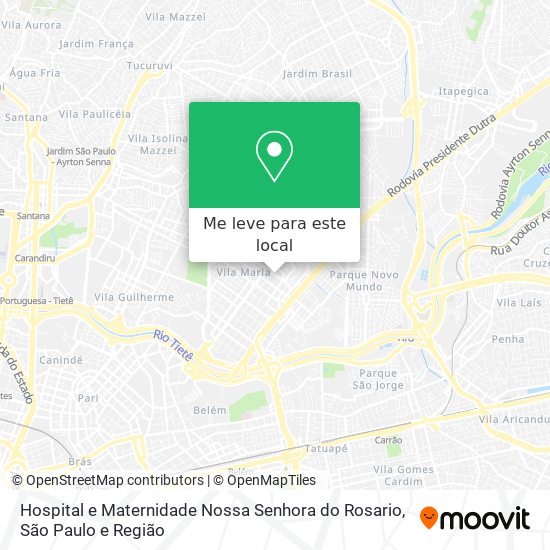 Hospital e Maternidade Nossa Senhora do Rosario mapa