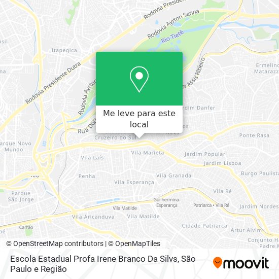 Escola Estadual Profa Irene Branco Da Silvs mapa