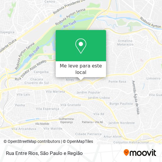 Rua Entre Rios mapa