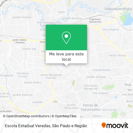 Escola Estadual Veredas mapa