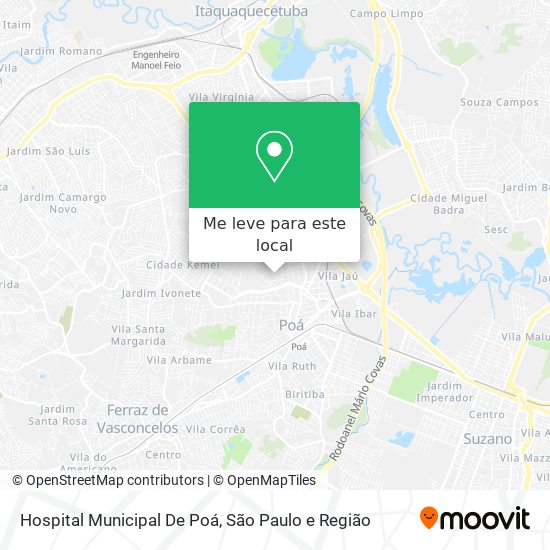 Hospital Municipal De Poá mapa