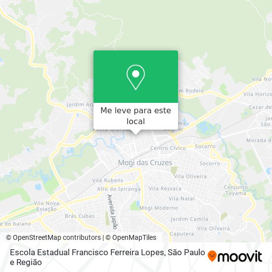 Escola Estadual Francisco Ferreira Lopes mapa