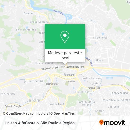 Uniesp AlfaCastelo mapa