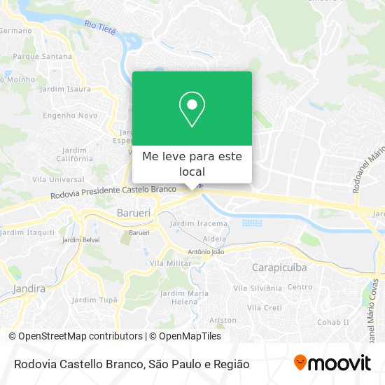 Rodovia Castello Branco mapa