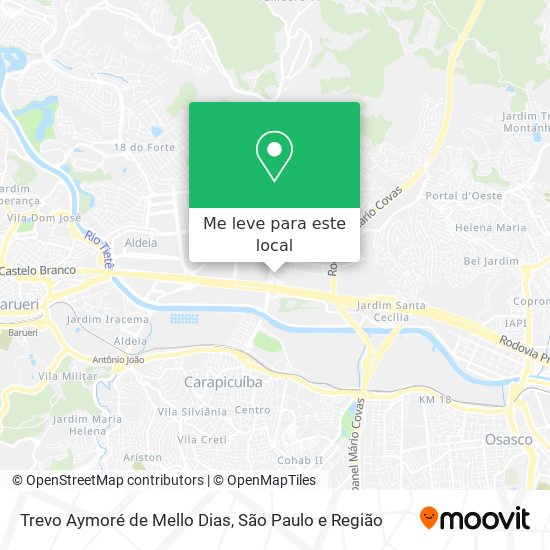 Trevo Aymoré de Mello Dias mapa