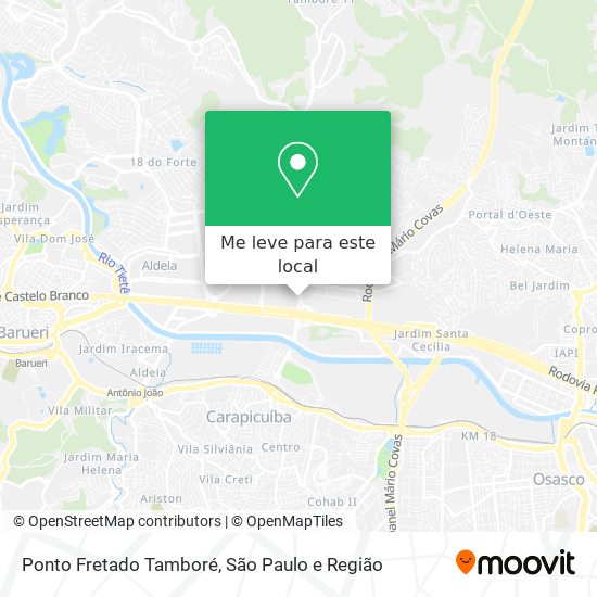 Ponto Fretado Tamboré mapa