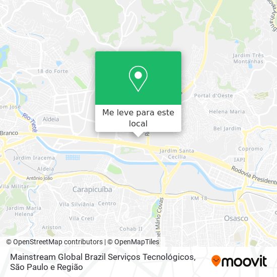 Mainstream Global Brazil Serviços Tecnológicos mapa