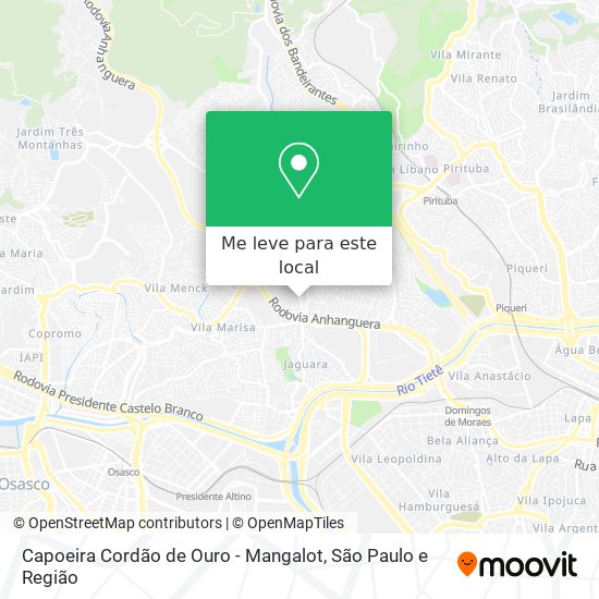 Capoeira Cordão de Ouro - Mangalot mapa