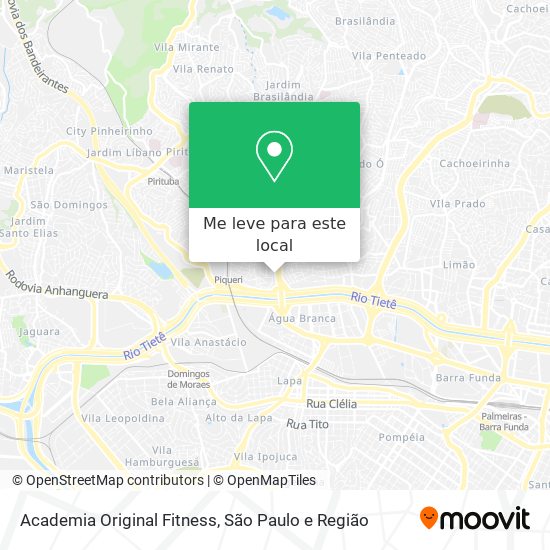 Academia Original Fitness mapa