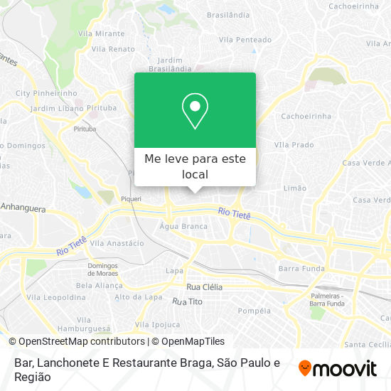 Bar, Lanchonete E Restaurante Braga mapa