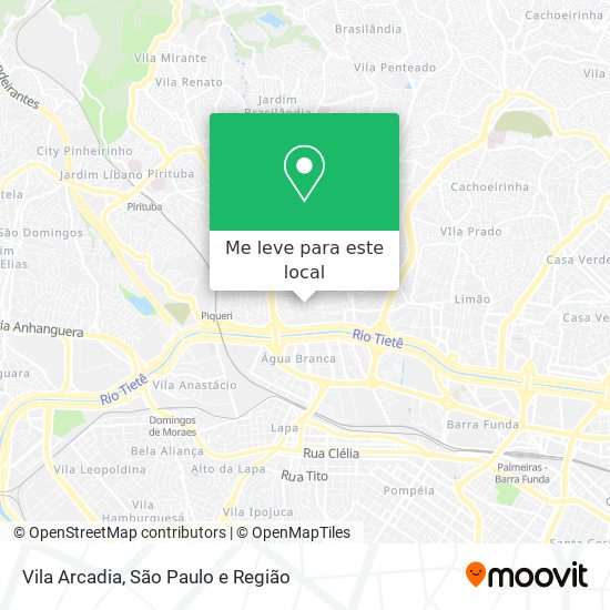 Vila Arcadia mapa