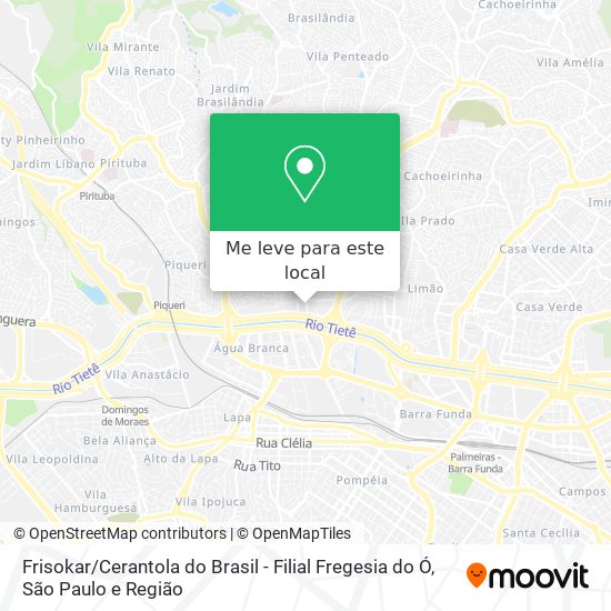 Frisokar / Cerantola do Brasil - Filial Fregesia do Ó mapa