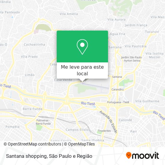 Santana shopping mapa
