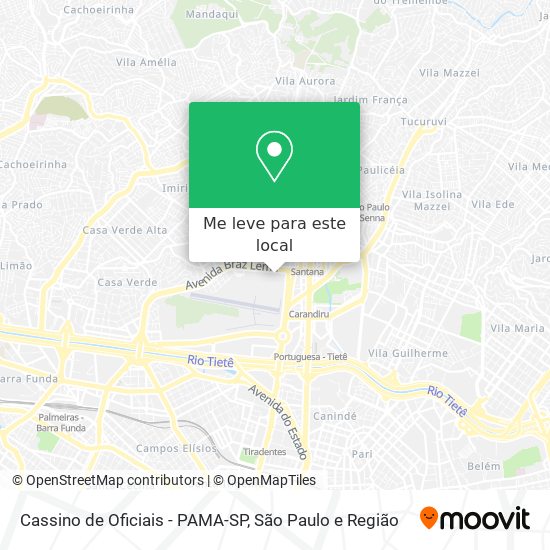 Cassino de Oficiais - PAMA-SP mapa