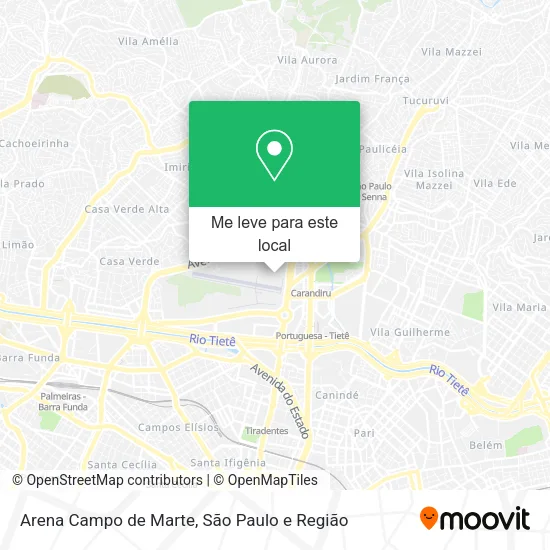 Arena Campo de Marte mapa
